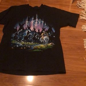 Native American UFO worship grunge shirt